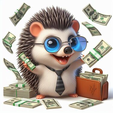 Hedgehog businessman